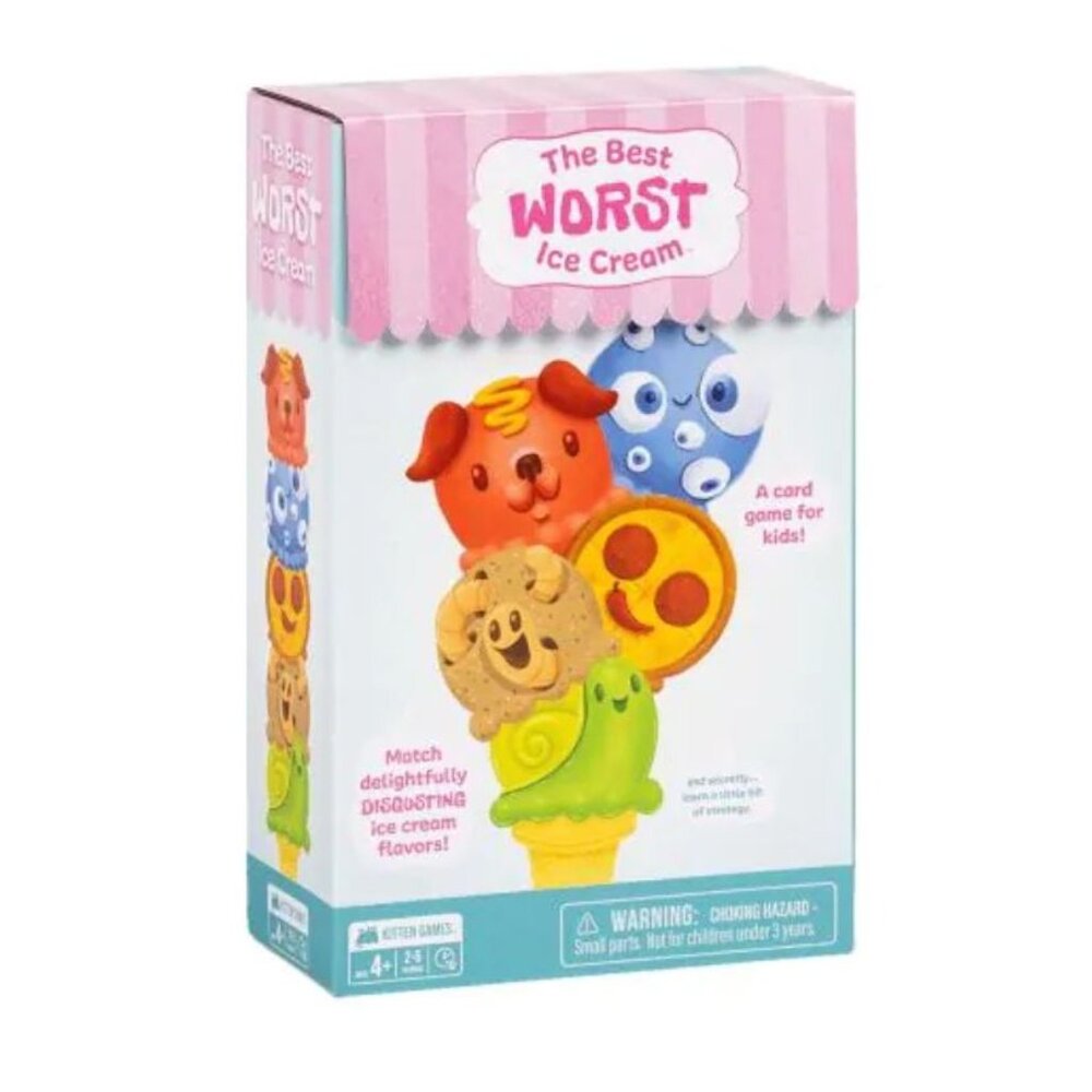 The Best Worst Ice Cream Card Game Kids Ages 4+ Fun Family Game By Kitten Games